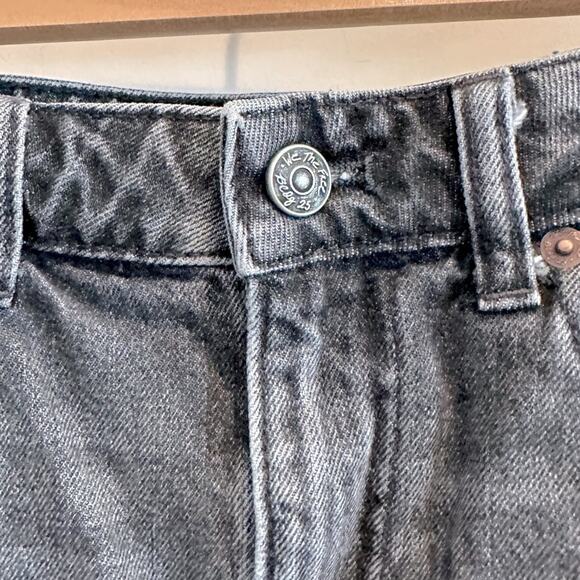 Free People We The Free Bailey Black Denim Frayed Mini Skirt - Picture 5 of 9